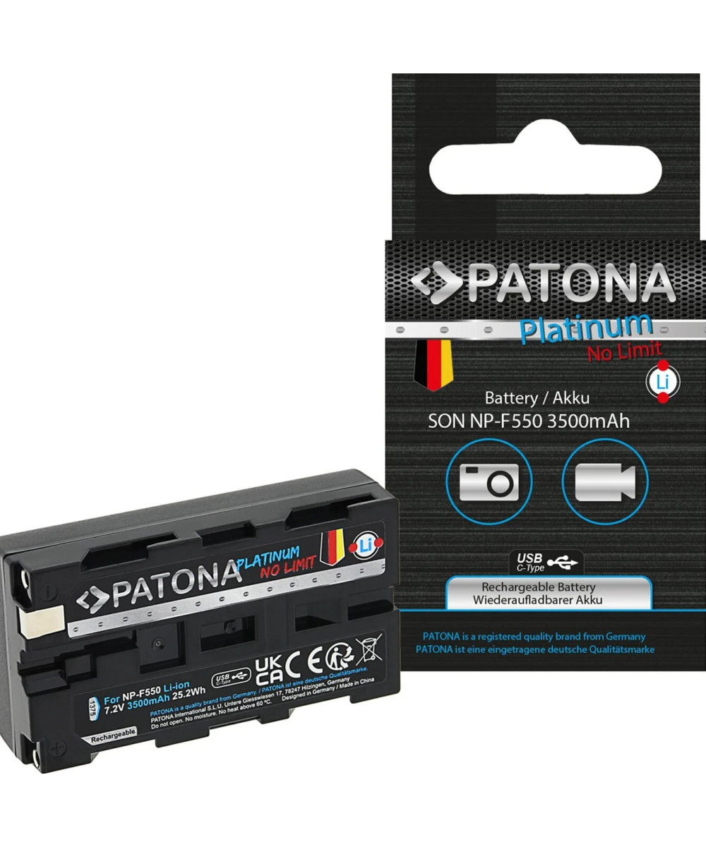 NP-F550 Platinum 7.2 V 4400 mAh con porta USB-C
