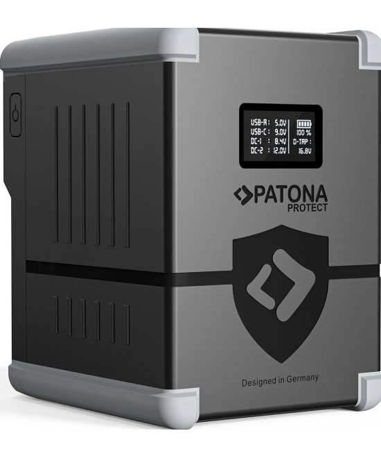 Protect Battery V-Mount Nano V207-PD100 con Display USB-C PD100W, USB-A, D-Tap, 2x DC-out