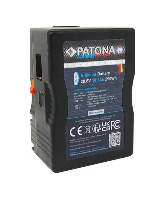Batteria Platinum B-Mount con USB-C Input e Output 2xD-Tap 16V