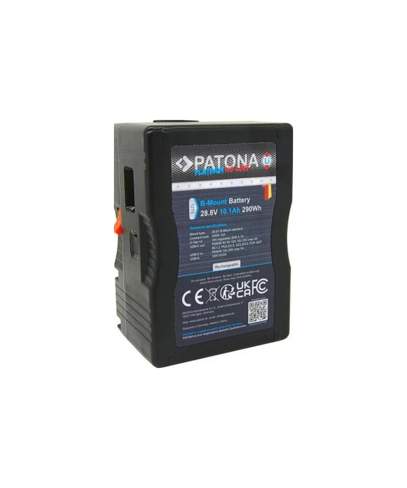 Batteria Platinum B-Mount con USB-C Input e Output 2xD-Tap 16V