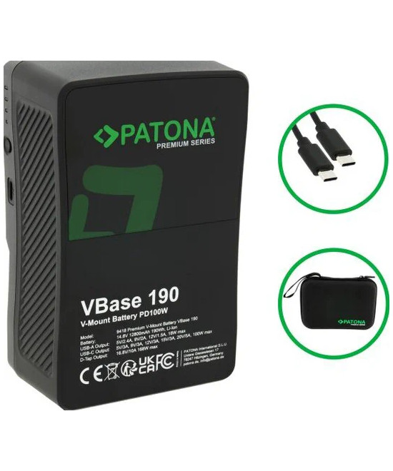Premium V-Mount VBase 190 PD100W 190Wh