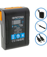Batteria Platinum V-Mount BP-75W PD65 74Wh USB-C USB-A 2xD-Tap DC-out