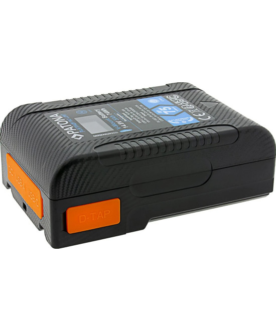 Batteria Platinum V-Mount BP-75W PD65 74Wh USB-C USB-A 2xD-Tap DC-out