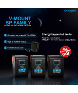 Platinum V-Mount Batteria BP-99W PD65 99Wh USB-C USB-A 2xD-Tap DC-out inclusa Custodia rigida