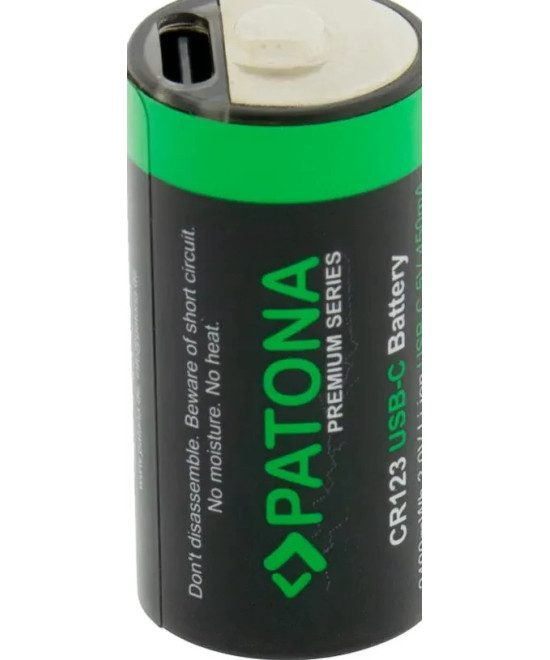 PREMIUM USB-C 4X CR123A RECHARGEABLE LITHIUM BATTERIES 2400MWH 3.0V RECHARGEABLE WITH 1 TO 2