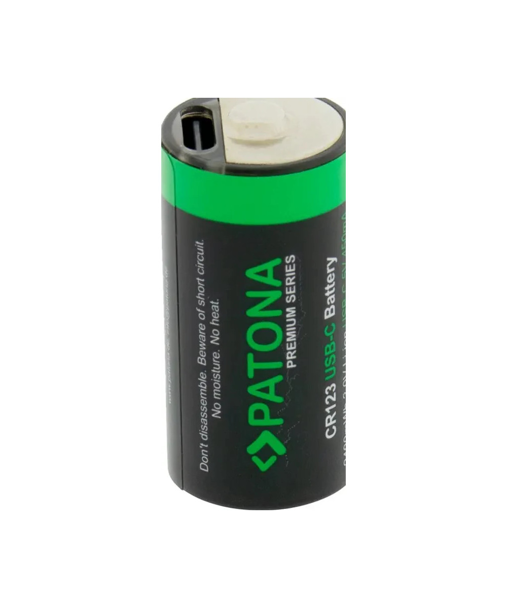 PREMIUM USB-C 4X CR123A RECHARGEABLE LITHIUM BATTERIES 2400MWH 3.0V RECHARGEABLE WITH 1 TO 2
