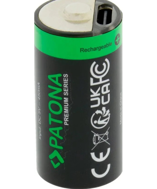 PREMIUM USB-C 4X CR123A RECHARGEABLE LITHIUM BATTERIES 2400MWH 3.0V RECHARGEABLE WITH 1 TO 2