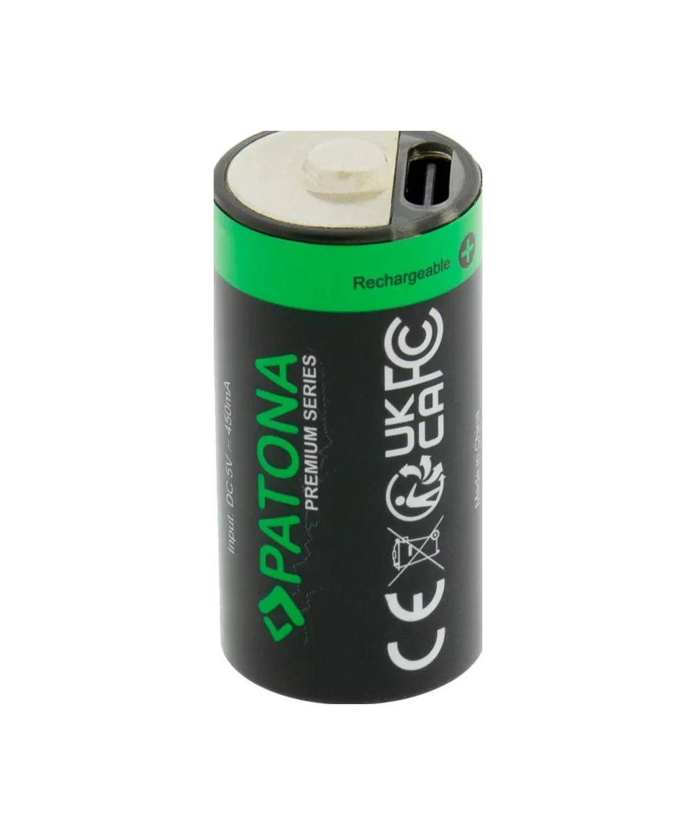 PREMIUM USB-C 4X CR123A RECHARGEABLE LITHIUM BATTERIES 2400MWH 3.0V RECHARGEABLE WITH 1 TO 2