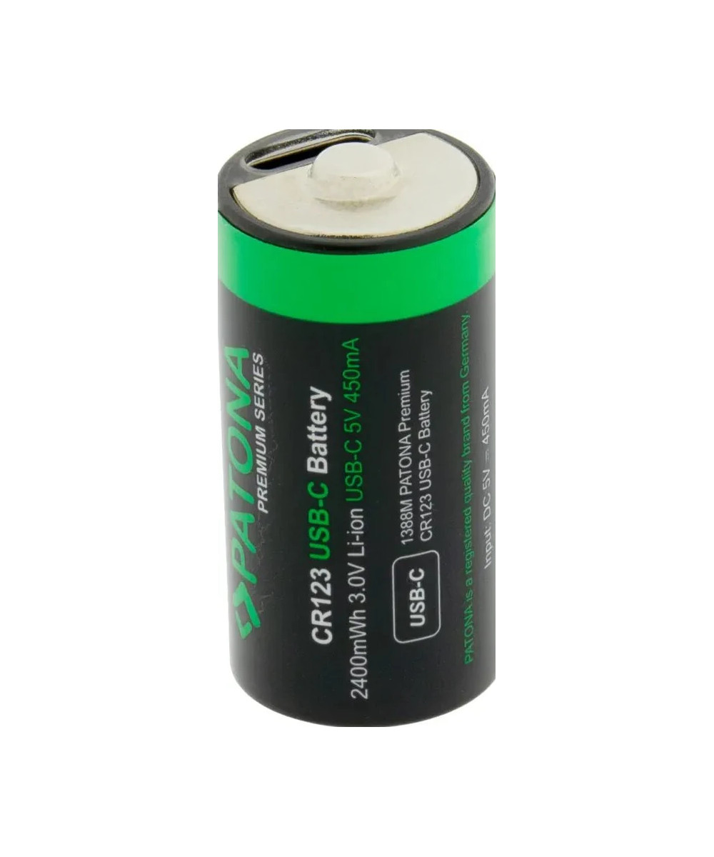 PREMIUM USB-C 4X CR123A RECHARGEABLE LITHIUM BATTERIES 2400MWH 3.0V RECHARGEABLE WITH 1 TO 2