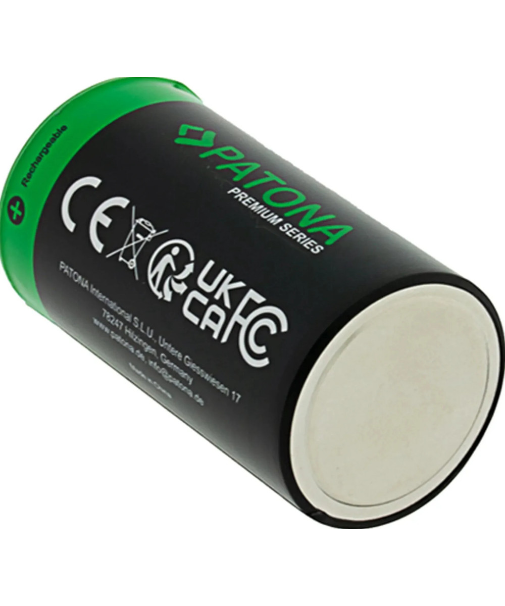 PREMIUM USB-C 2X LR20 MONO D BATTERIES LITHIUM 6000MWH 1.5V RECHARGEABLE WITH 1 TO 2 USB-C CH