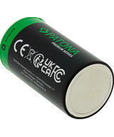 PREMIUM USB-C 2X LR20 MONO D BATTERIES LITHIUM 6000MWH 1.5V RECHARGEABLE WITH 1 TO 2 USB-C CH
