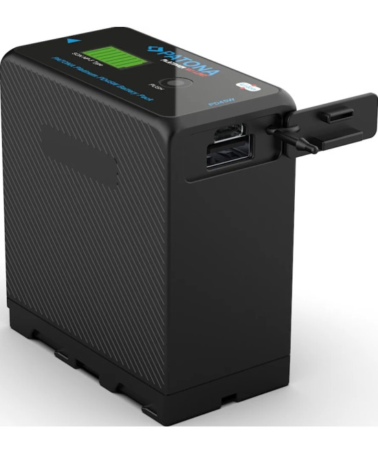 Platinum per Sony NP-F970 10500mAh PD45W 1xUSB-C 1xUSB-A inclusa custodia