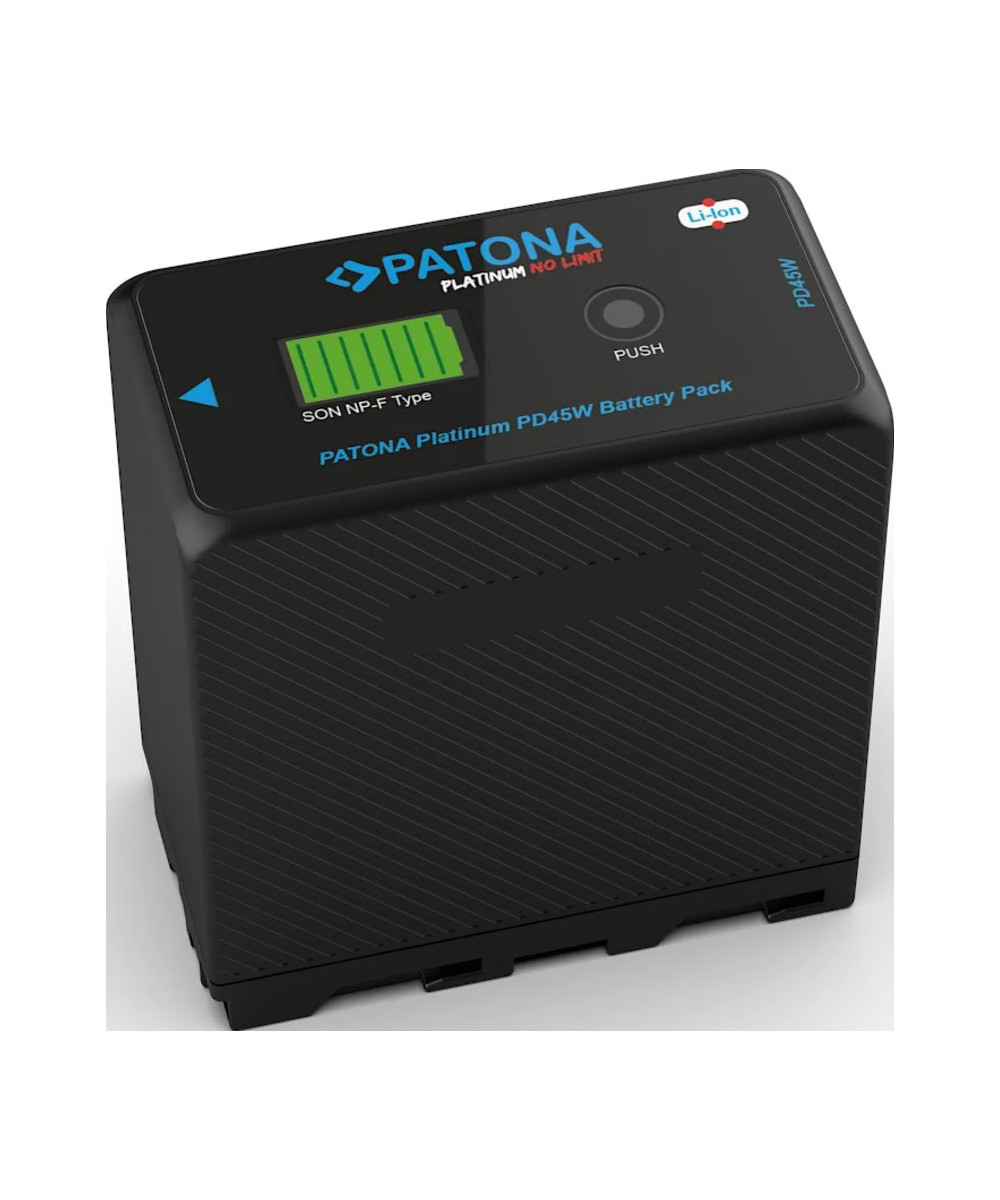 Platinum per Sony NP-F970 10500mAh PD45W 1xUSB-C 1xUSB-A inclusa custodia