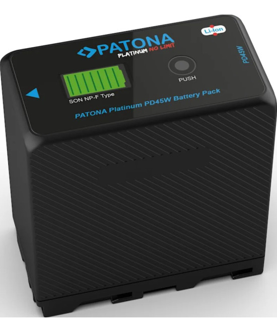 Platinum per Sony NP-F970 10500mAh PD45W 1xUSB-C 1xUSB-A inclusa custodia