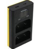 Carica Batterie Dual LCD USB per Olympus OM-1 BLX-1