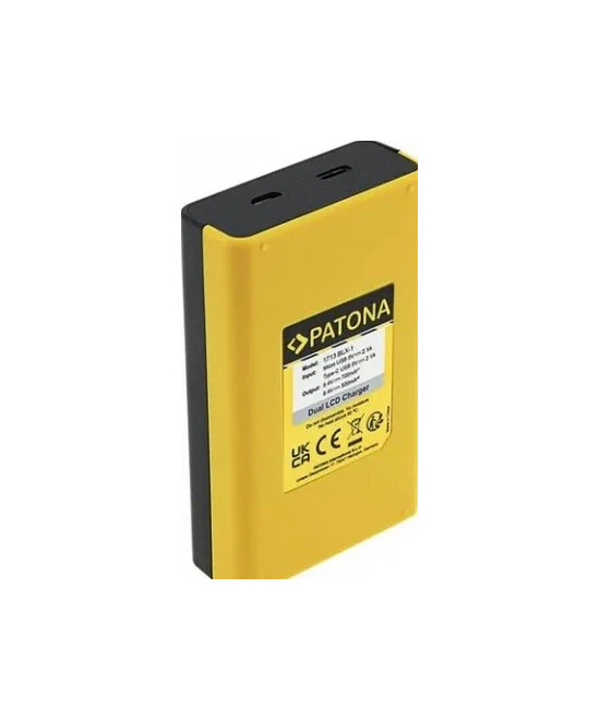 Carica Batterie Dual LCD USB per Olympus OM-1 BLX-1