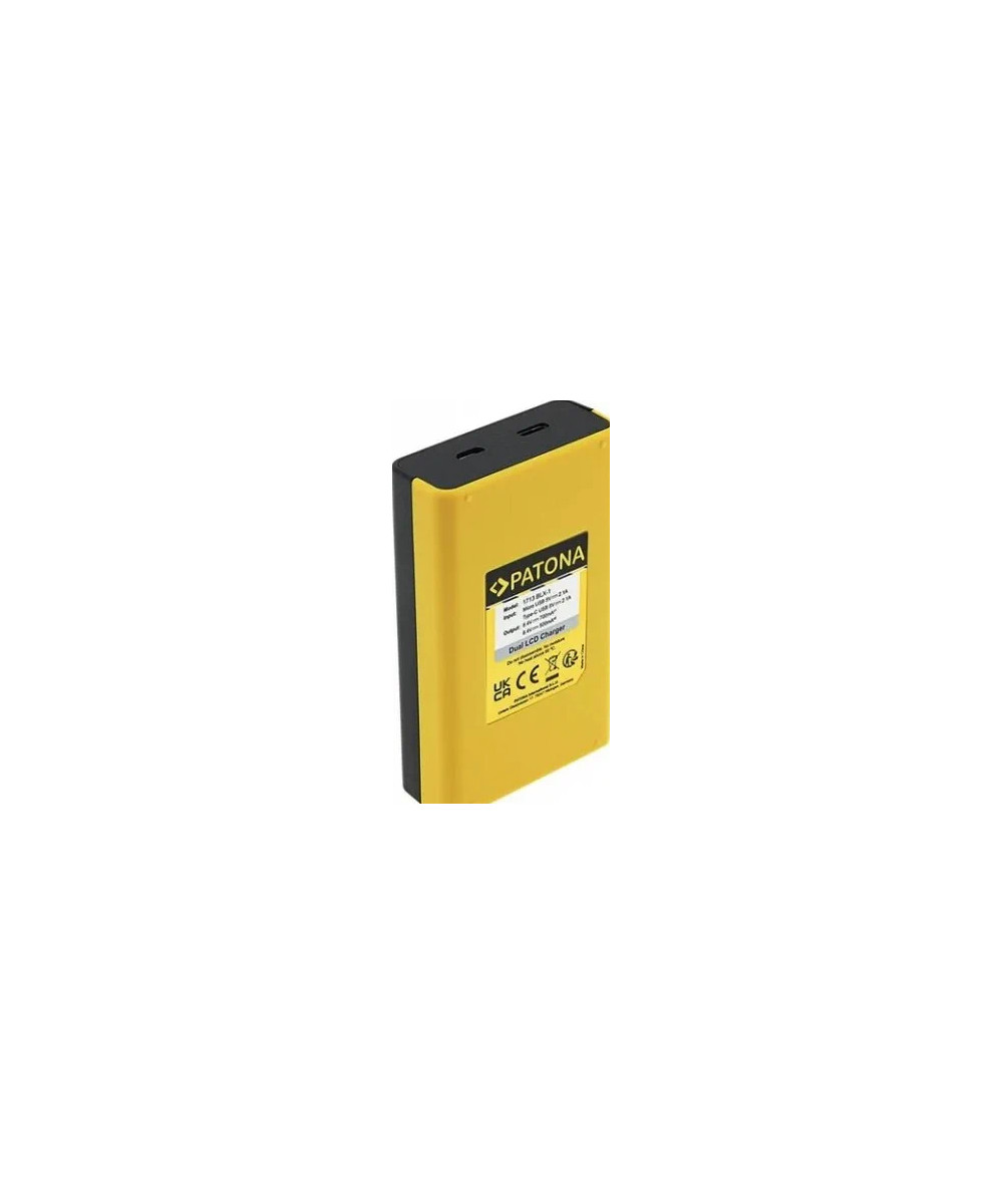 Carica Batterie Dual LCD USB per Olympus OM-1 BLX-1