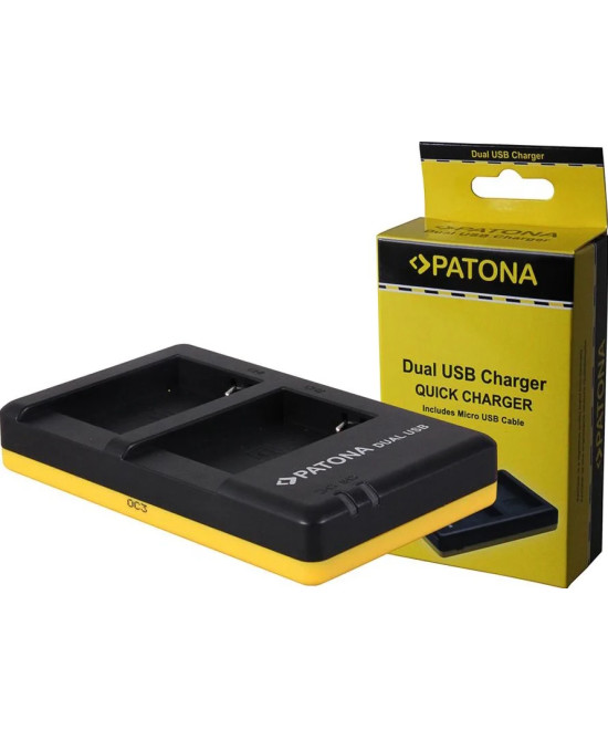 Caricabatterie DUAL USB per Canon Powershot