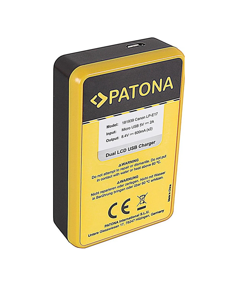 Caricabatterie DUAL USB per Canon LP-E17