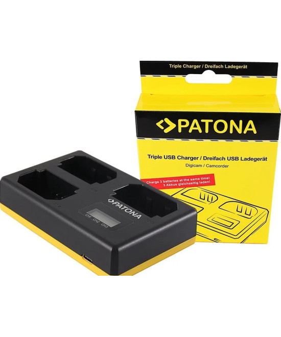 Caricabatteria TRIPLE USB per Sony NP-FZ100