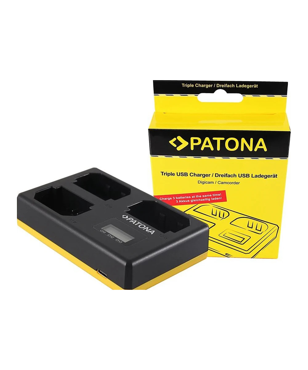Caricabatteria TRIPLE USB per Sony NP-FZ100