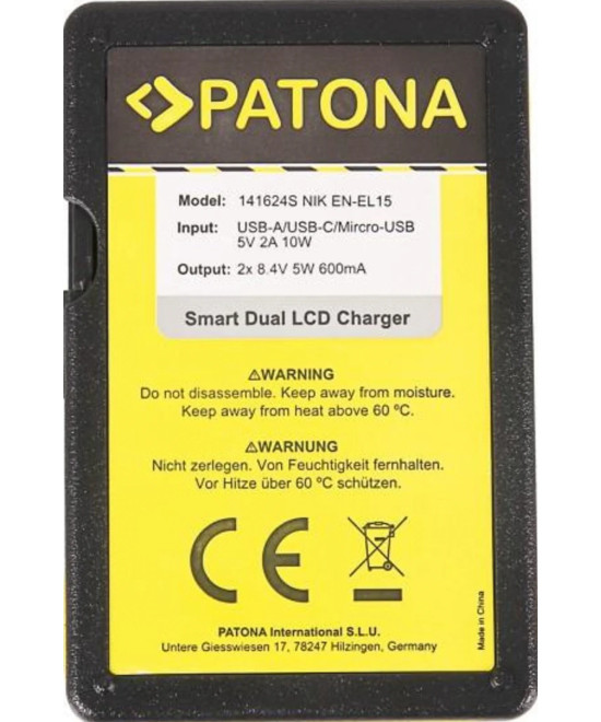 Caricabatteria DUAL USB per EN-EL15