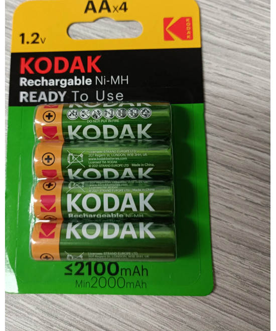 Pile Stilo ricaricabili precaricate 2100mAh 4pz