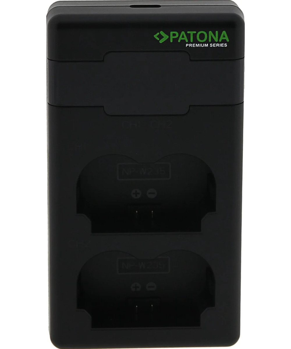 Caricabatteria Premium Twin Performance PD per Fuji NP-W235