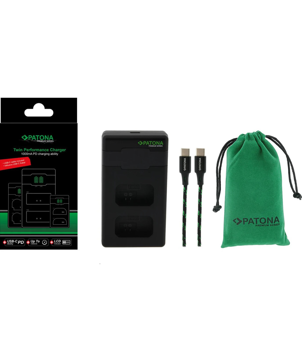 Caricabatteria Premium Twin Performance PD per Sony NP FW50
