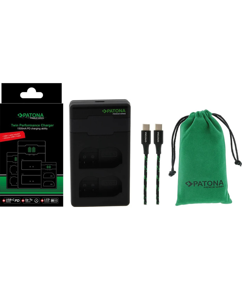 Caricabatteria Premium Twin Performance PD per Nikon EN-EL15
