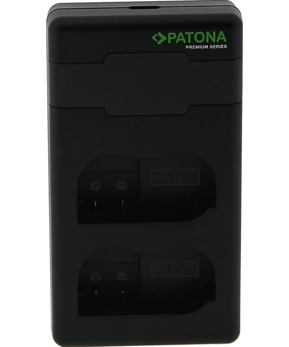 Caricabatteria Premium Twin Performance PD per Nikon EN-EL15