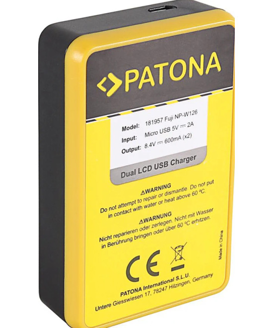 Caricabatteria DUAL USB per NP-W126