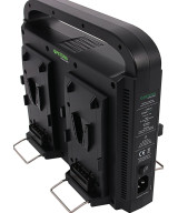 Caricabatterie parallelo a 4 vie per batterie V-Моunt con funzione di alimentazione con Cavo XLR a 4 pin