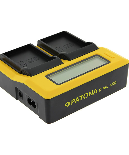 Caricabatterie dual LCD per Olympus BLX-1