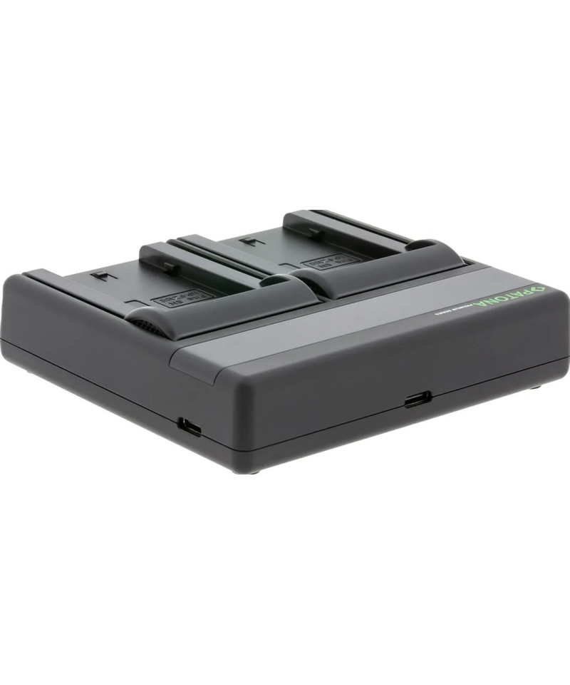 Caricabatteria Premium Dual PD Performance per Canon LP-E6 con ingresso / uscita USB-C