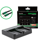 Caricabatteria Premium Dual PD Performance per Nikon EN-EL25 con ingresso / uscita USB-C