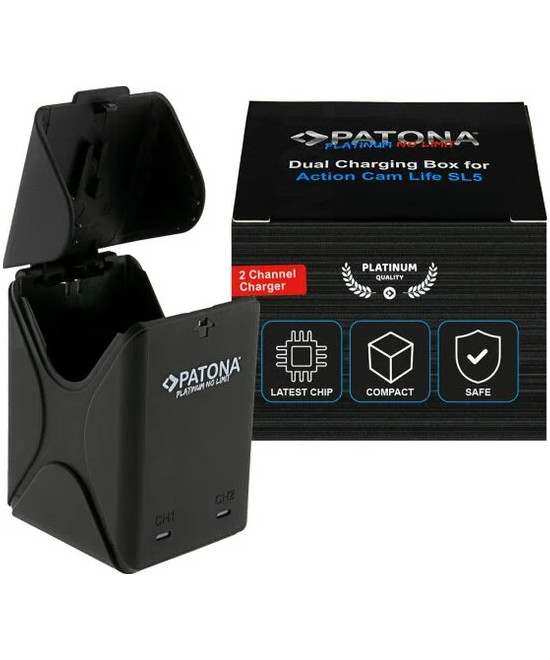 Caricabatteria doppio per Action Cam Life SL5