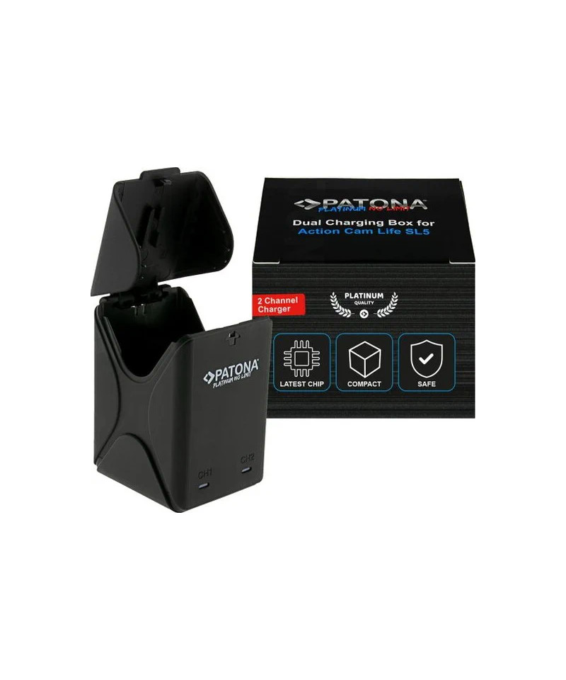 Caricabatteria doppio per Action Cam Life SL5