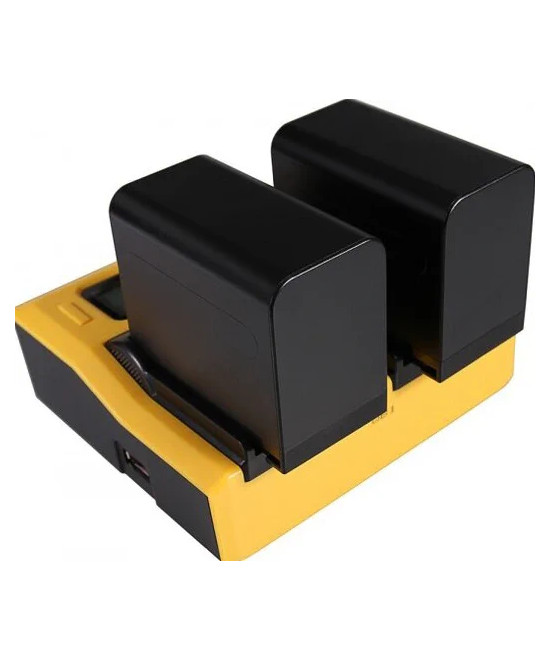 Caricabatteria LCD USB doppio per Canon BP-911