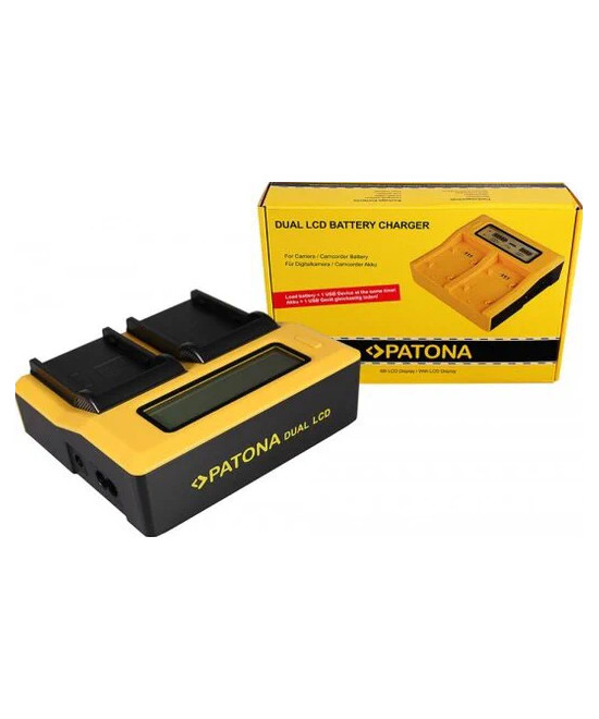 Caricabatteria LCD USB doppio per Canon BP-911