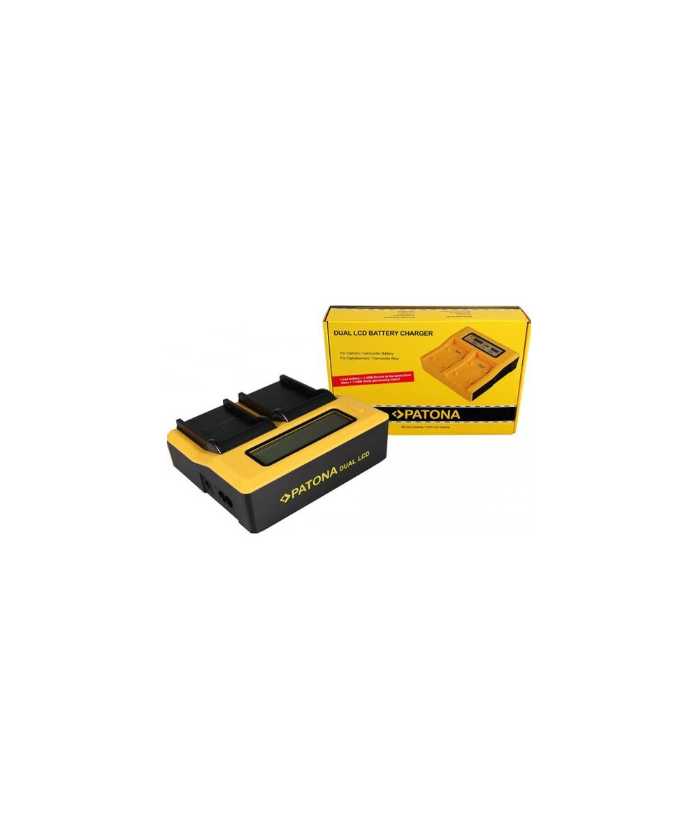 Caricabatteria LCD USB doppio per Canon BP-911