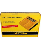 Caricabatteria LCD USB doppio per Canon BP-911