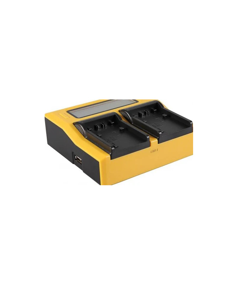 Caricabatteria LCD USB doppio per Sony NP-FP50