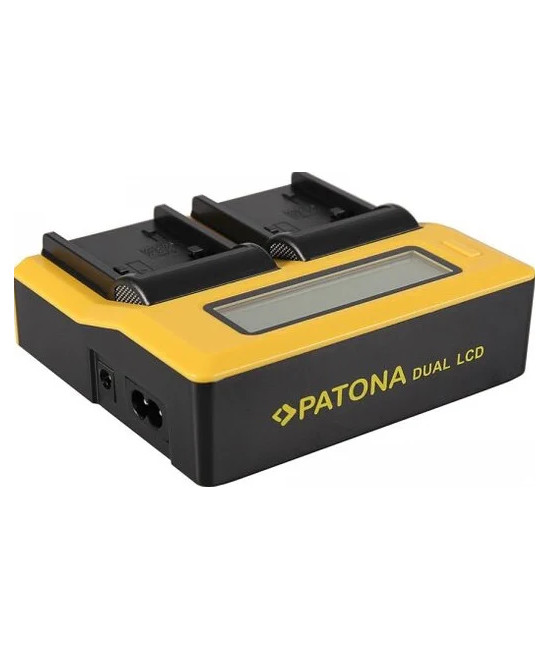 Caricabatteria LCD USB doppio per Sony NP-FP50