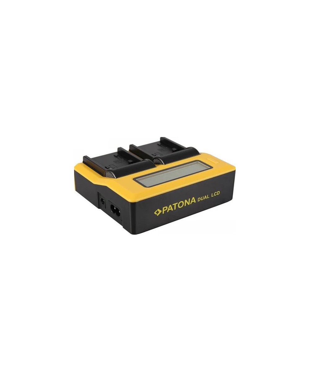 Caricabatteria LCD USB doppio per Sony NP-FP50
