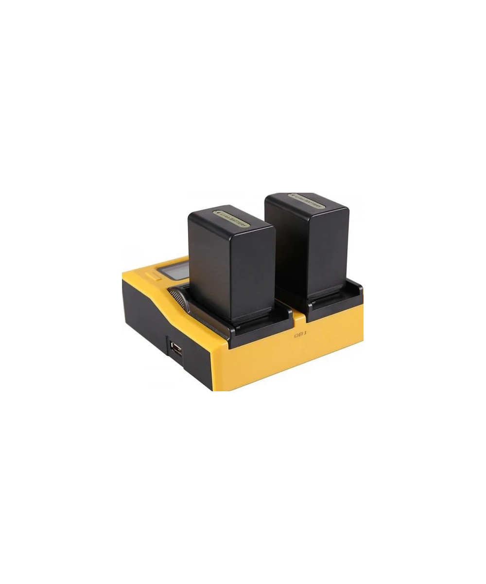 Caricabatteria LCD USB doppio per Sony NP-FP50