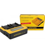 Caricabatteria LCD USB doppio per Sony NP-FP50