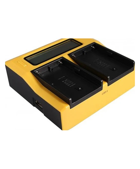 Caricabatteria LCD USB doppio per Sony BP-U30 BP-U60 BP-U90