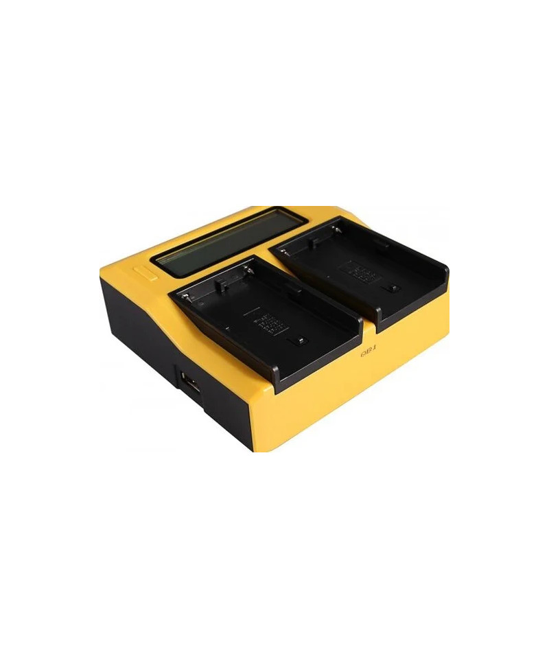 Caricabatteria LCD USB doppio per Sony BP-U30 BP-U60 BP-U90