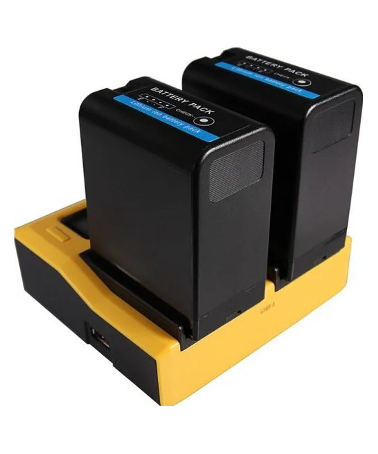 Caricabatteria LCD USB doppio per Sony BP-U30 BP-U60 BP-U90